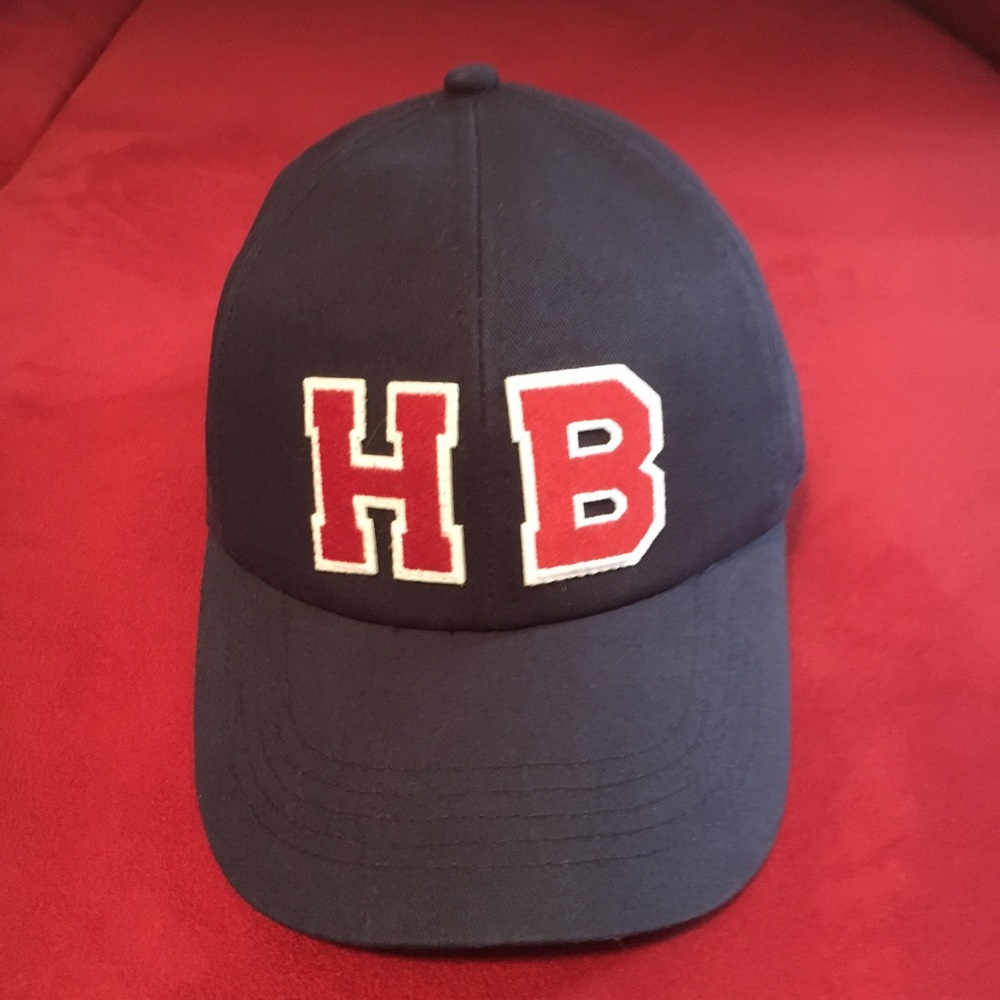 Henri Bendel  new baseball cap with raised tackle twill lettering/logo. Blue.